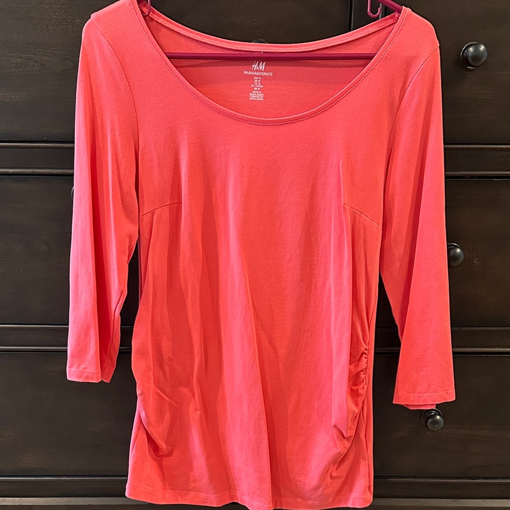 H&M Coral Maternity Shirt